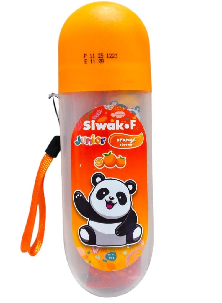 Children's toothpaste with orange scent, brush + bag - 50g
